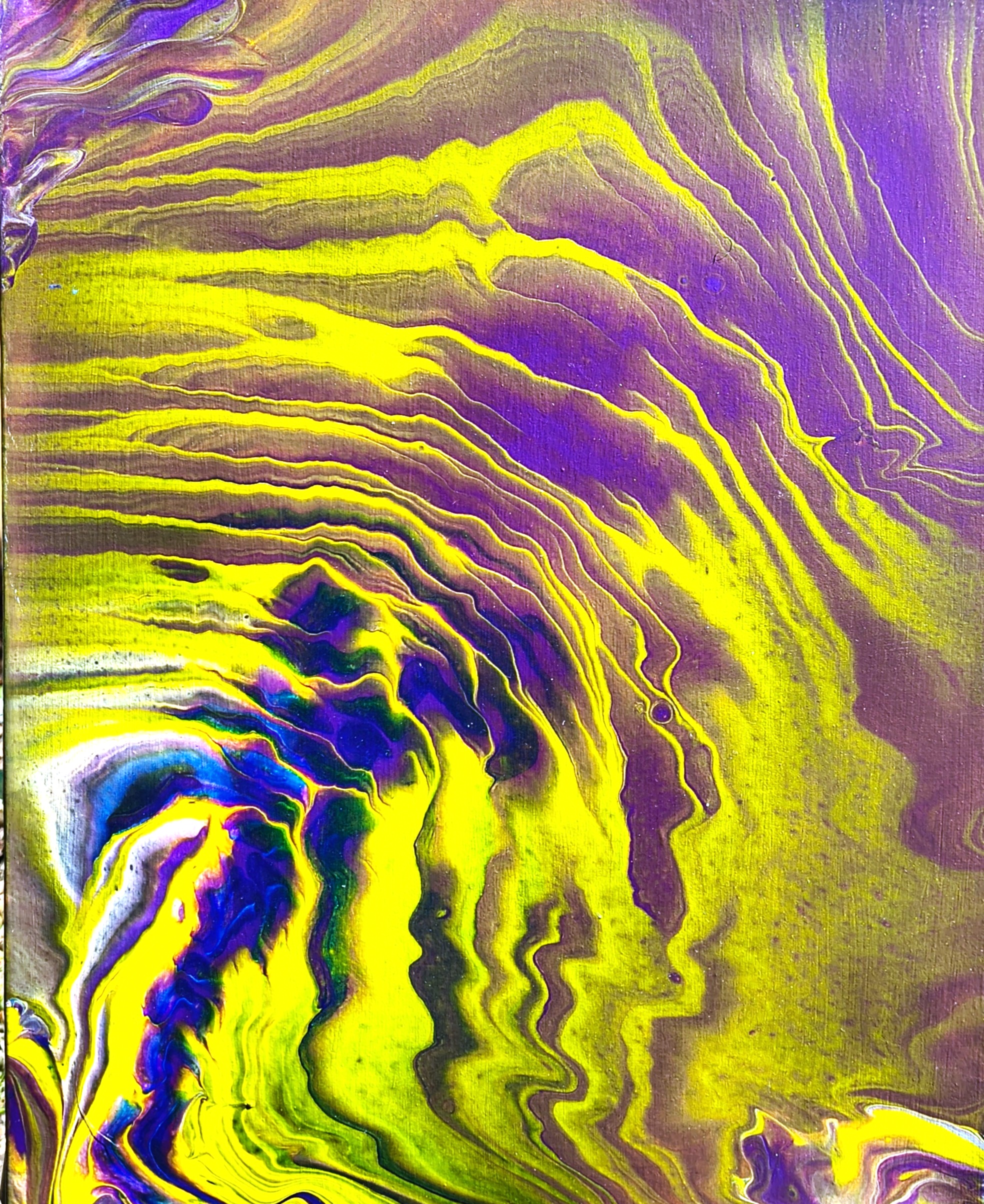 Gilded Moss - Acrylic painting by Chris Broussard